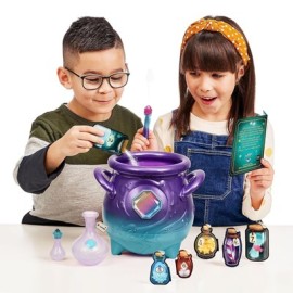 مجیک میکسیز دیگ جادویی با عروسک رباتیک سورپرایزی بنفش مدل Moose - Magic Mixies - Magic Cauldron Purple_اسباب بازی ربات 